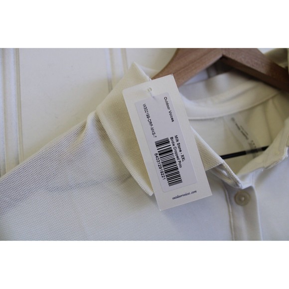 Outdoor Voices Birdie Cropped Polo shirt‎ size XXLarge XXL Milk stone off white - Picture 9 of 10